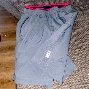 SAXX men’s shorts size medium with inner liner.